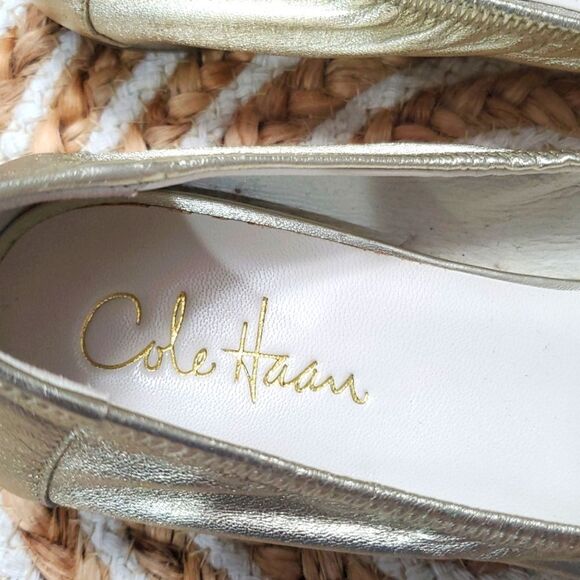 Cole Haan Air Tali Jewel Embellished Leather Open Toe Ballet Flats Size 8.5B - Picture 7 of 12